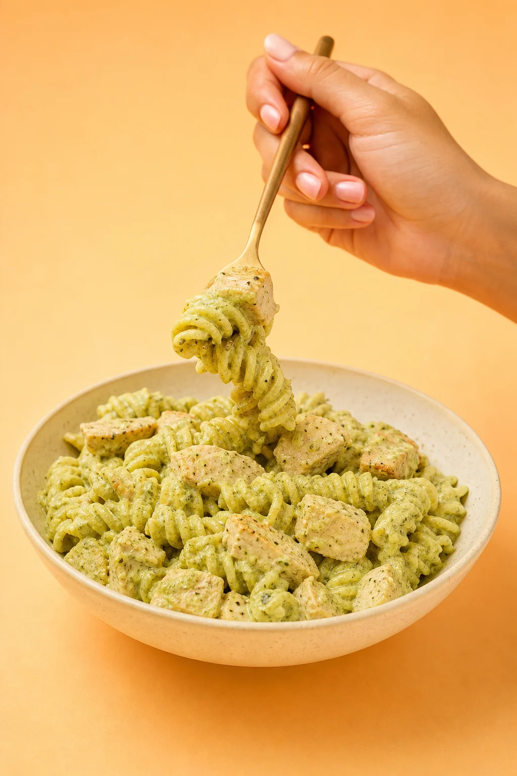 Creamy pesto chicken pasta