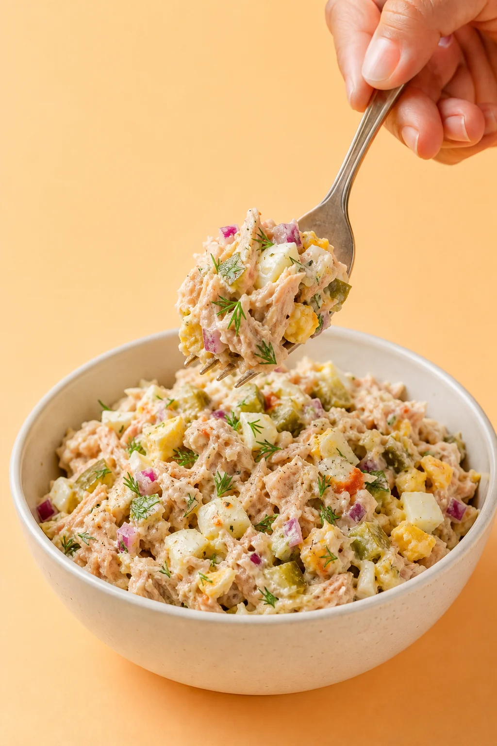 High protein egg tuna salad
